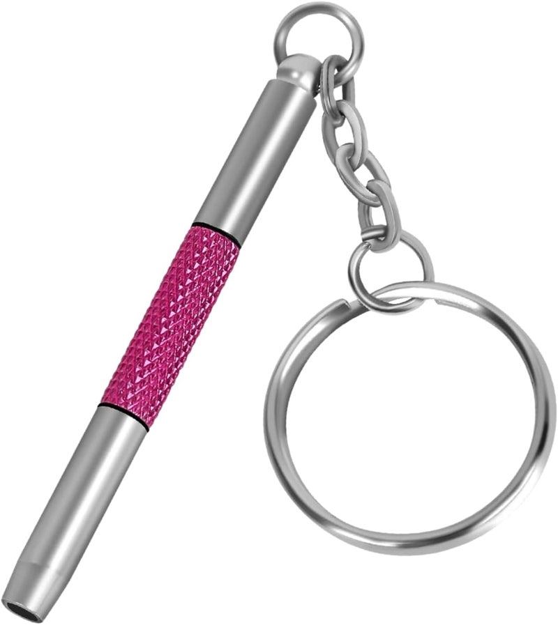 UNEAK - Eyeglass Screwdriver Repair Kit Pink Precision 3 in 1 Mini Screwdrivers Set Keychain Glasses, Sunglasses, Sunglass, Watch, Electronics, Eyeglasses, Flat Head, Phillips, Hex - Image 1